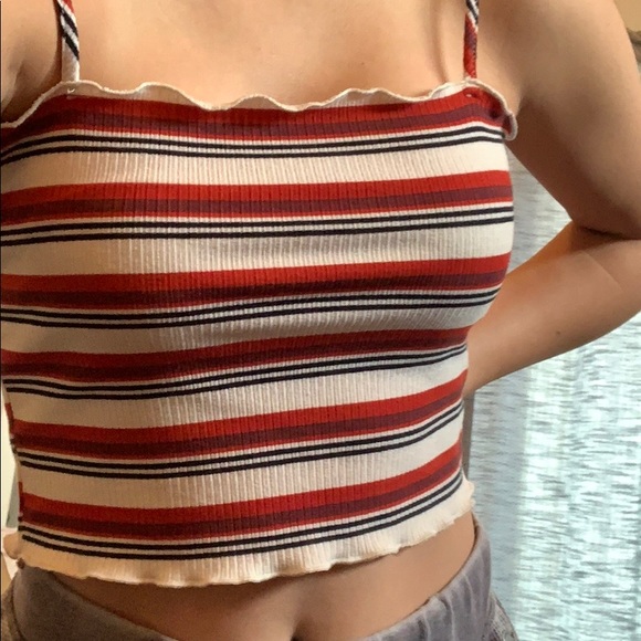 striped spaghetti strap tank top - Picture 1 of 5